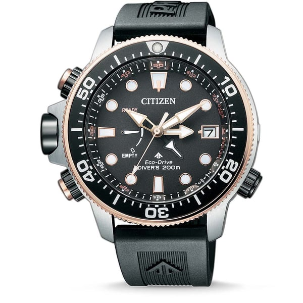 Citizen ProMaster Black Rubber Analog Watch For Men BN2037-11E