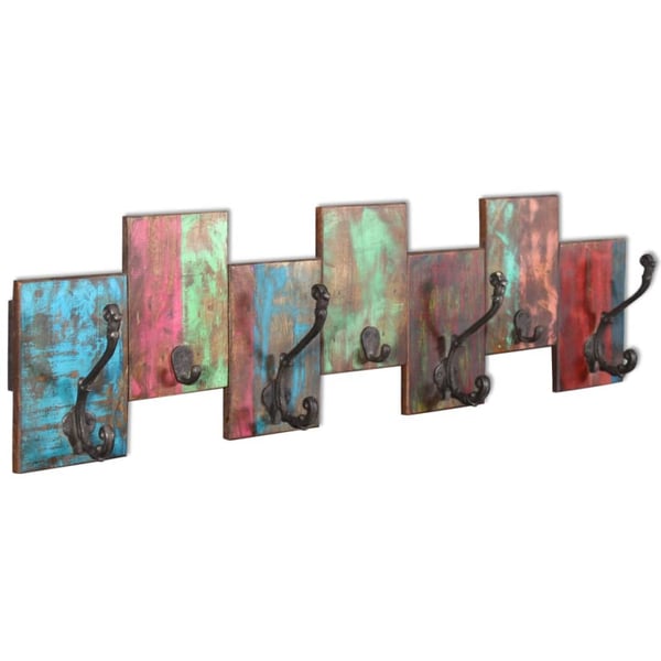 vidaXL Coat Rack with 7 Hooks Solid Reclaimed Wood vidaXL Coat Rack with 7 Hooks Solid Reclaimed Wood