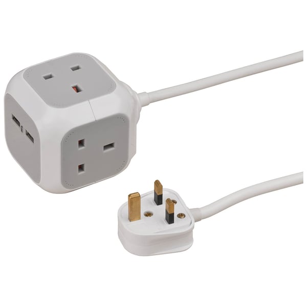 Brennensthul 3way Cube Socket Chargerw/3m Extension Led