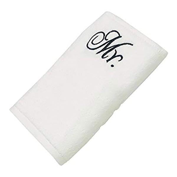 Personalized For You Cotton White Mr. Embroidery Bath Towel 70*140 cm Personalized For You Cotton White Mr. Embroidery Bath Towel 70*140 cm