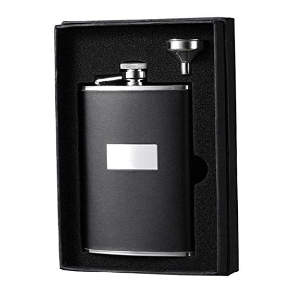 Buy Visol Holiday Essential Ii Ontario Black Leather Liquor Flask Gift Set 8 Oz Silver Price Specifications Features Sharaf Dg