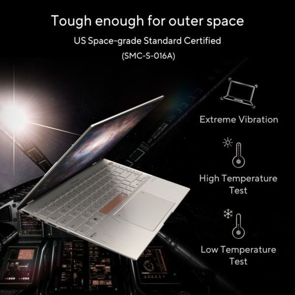 Asus Zenbook 14X OLED Space Edition UX5401ZAS-OLED007W Laptop - Core i7 2.3GHz 16GB 1TB Shared Win11 14inch 2.8K Zero-G Titanium English/Arabic Keyboard