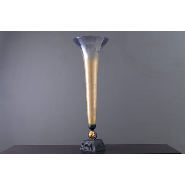 Pan Emirates Nell Deco Glass Vase Gold 23x23x75cm Pan Emirates Nell Deco Glass Vase Gold 23x23x75cm