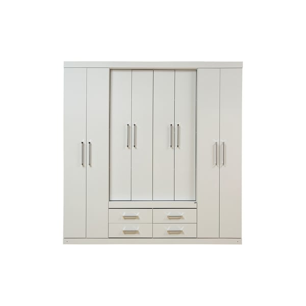 Pan Emirates Elbrus 8 Door Wardrobe With 4 Drawers White Pan Emirates Elbrus 8 Door Wardrobe With 4 Drawers White