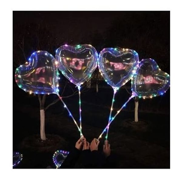 Heart LED Balloons 5pcs