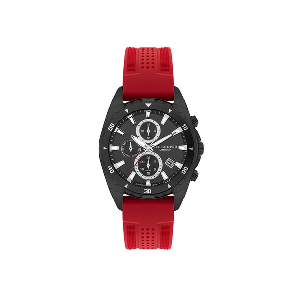 LEE COOPER Men's Multi Function Black Dial Watch - LC07527.658 LEE COOPER Men's Multi Function Black Dial Watch - LC07527.658