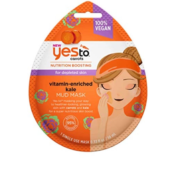 Yes To Carrots Nutrition Boosting Vitamin-Enriched Kale Mud Mask - Single Use | For Depleted Skin And Glowing Healthier-Looking Yes To Carrots Nutrition Boosting Vitamin-Enriched Kale Mud Mask - Single Use | For Depleted Skin And Glowing Healthier-Looking