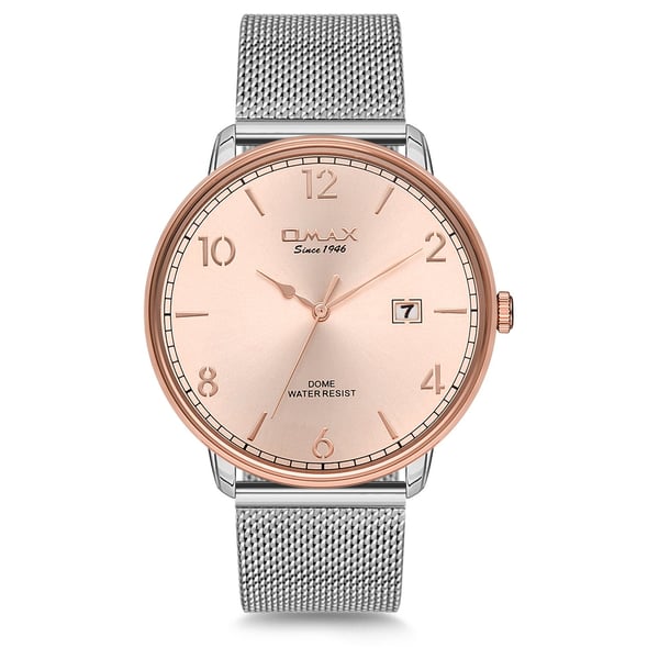 Omax Dome Series Silver Mesh Analog Watch For Men DCD003C86I Omax Dome Series Silver Mesh Analog Watch For Men DCD003C86I
