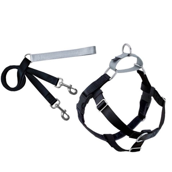 2 Hounds Design Freedom No Pull Harness and Leash Black XXL 1