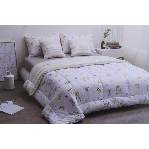 Aylen Comforter Set 5pcs 230x260cm White