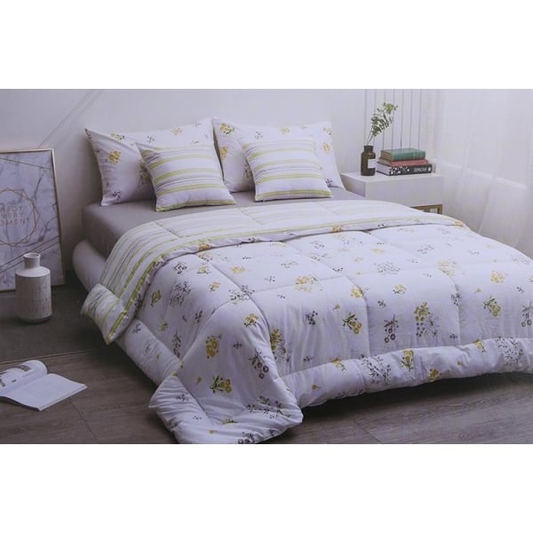 Aylen Comforter Set 5pcs 230x260cm White Aylen Comforter Set 5pcs 230x260cm White