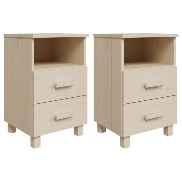 vidaXL Bedside Cabinets HAMAR 2 pcs Honey Brown 40x35x62 cm Solid Wood vidaXL Bedside Cabinets HAMAR 2 pcs Honey Brown 40x35x62 cm Solid Wood