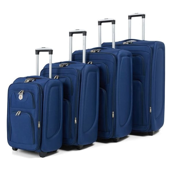 Senator EVA Trolley Luggage Bag Navy 4Pc Set KH247-4_NVY