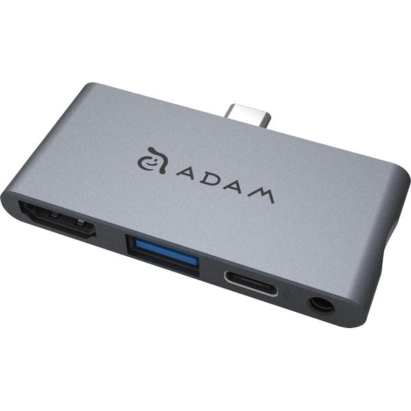 Adam Element AAPADHUBI4GY 4-in-1 USB Type C Hub Grey Adam Element AAPADHUBI4GY 4-in-1 USB Type C Hub Grey
