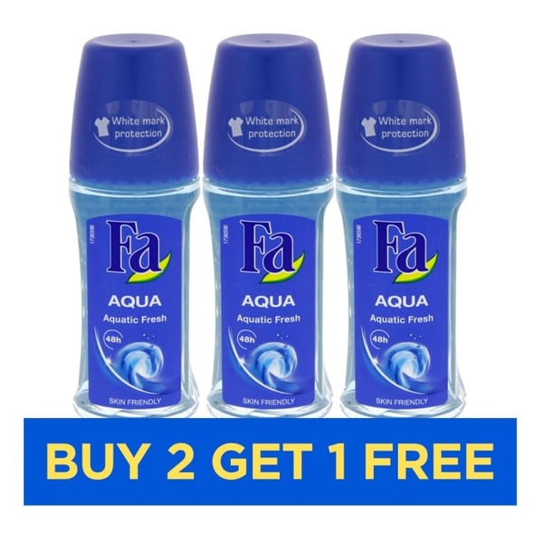 Buy FA Aqua Men Roll On 50ml Buy 2 Get 1 Free Online in UAE Sharaf DG