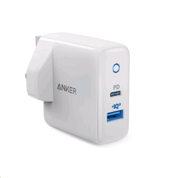 Anker Powerport Pd+2 20w Pd + Piq2.0 Wall Charger