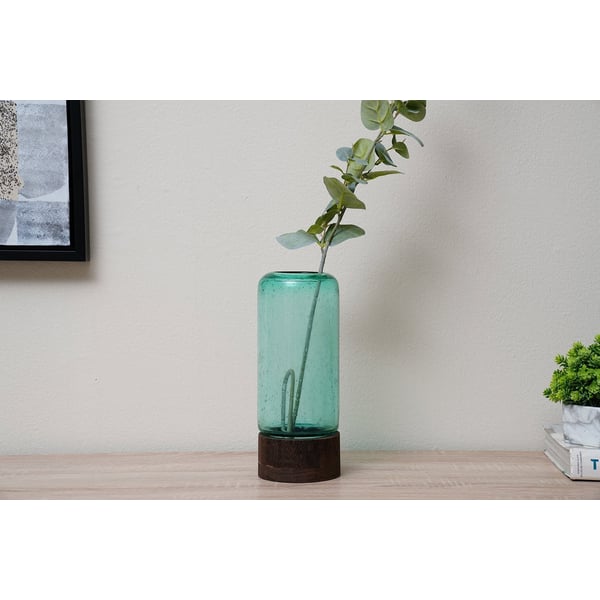 Natura Vase Teal D12x29cm Natura Vase Teal D12x29cm