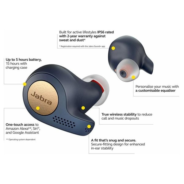 Jabra Elite 65t True Wireless Earbuds Copper Jabra Elite 65t True Wireless Earbuds Copper