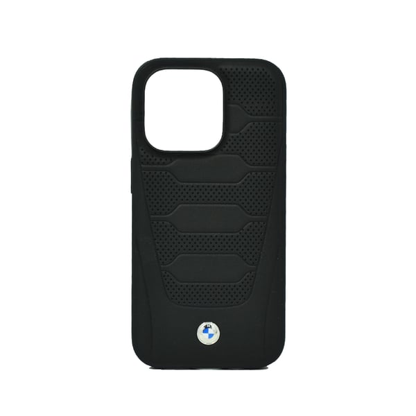 Bmw Signature Collection Genuine Leather Case With Perforated Seats Design For Iphone 14 Pro Black