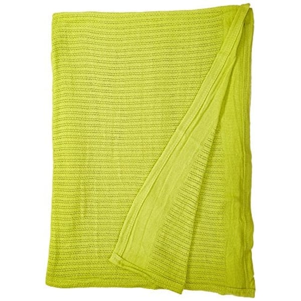 Fiesta Thermal Cotton Blanket, King, Lemongrass Green