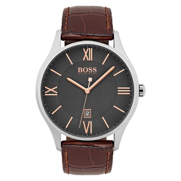 Buy Hugo Boss Governor Watch For Men with Brown Leather Strap Online in UAE Sharaf DG