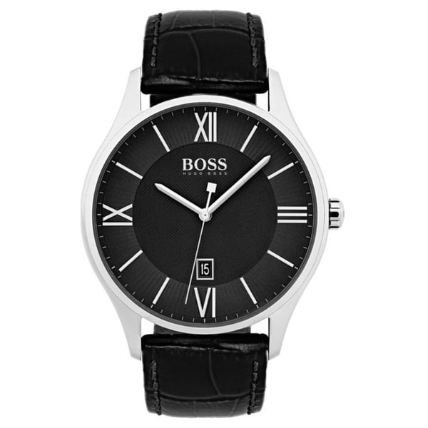 Buy Hugo Boss Governor Watch For Men with Black Leather Strap Online in UAE Sharaf DG