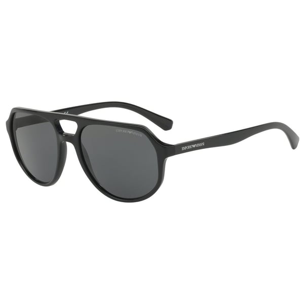 Emporio Armani Black Plastic Polarized Men EM-4111-500187-57 Sunglasses