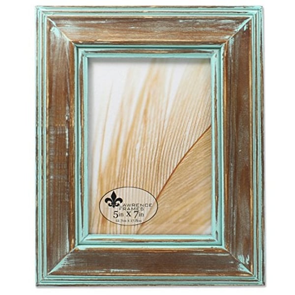 Lawrence Frames Weathered Wood With Verdigris Wash Picture Frame-5X7 inches