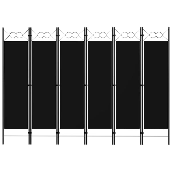 Vidaxl 6-panel Room Divider Black 240x180 Cm