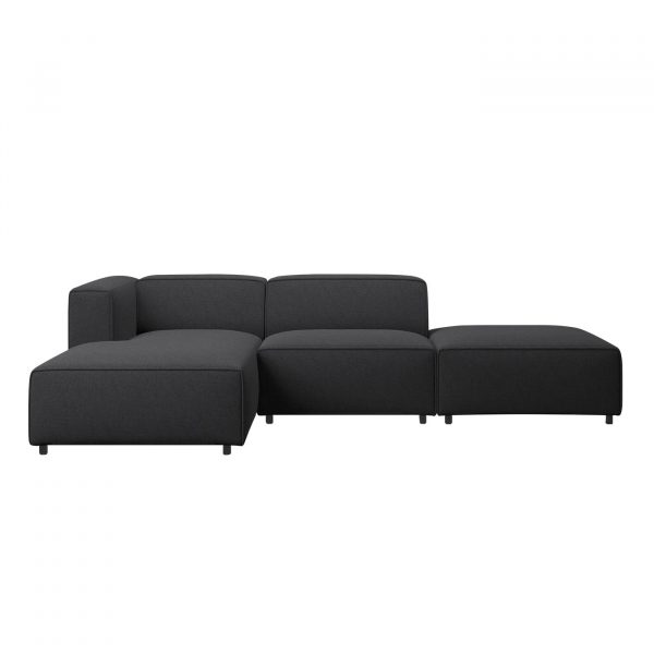 Asghar Furniture - Bareback L-Shaped Sofa Set - Black Asghar Furniture - Bareback L-Shaped Sofa Set - Black