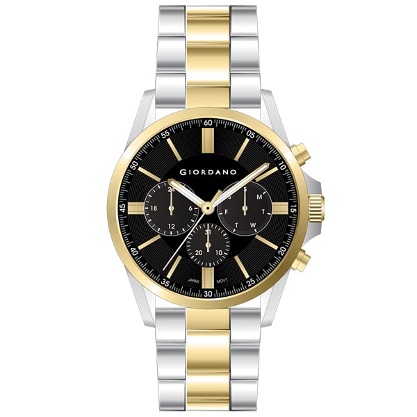 GIORDANO Men's Multi Function Black Dial Watch - GD-1177-44