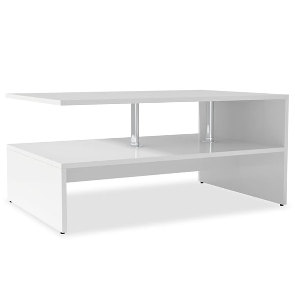 vidaXL Coffee Table Engineered Wood 90x59x42 cm White vidaXL Coffee Table Engineered Wood 90x59x42 cm White