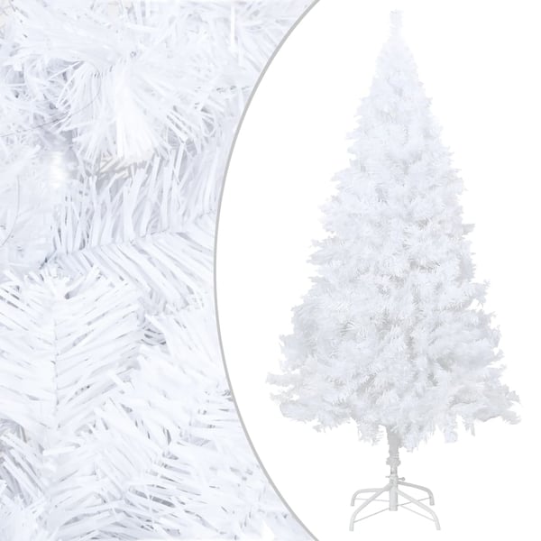 vidaXL Artificial Christmas Tree with Thick Branches White 150 cm PVC vidaXL Artificial Christmas Tree with Thick Branches White 150 cm PVC