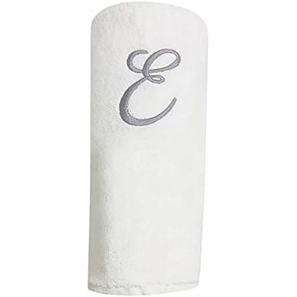 Personalized For You Cotton White E Embroidery Bath Towel 70*140 cm