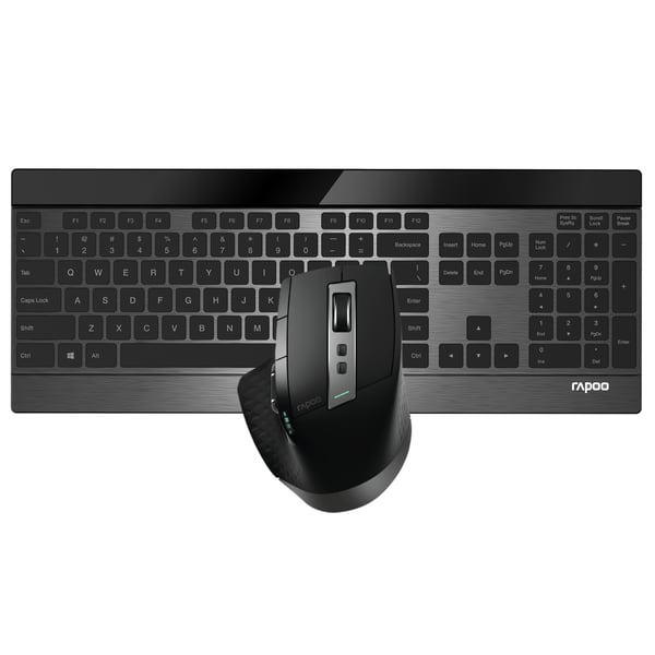 Rapoo 9900M Multi Mode Wireless Keyboard and Mouse Rechargeable Combo (Bluetooth 3.0/4.0/2.4G), Connect Up to 4 Devices Black Rapoo 9900M Multi Mode Wireless Keyboard and Mouse Rechargeable Combo (Bluetooth 3.0/4.0/2.4G), Connect Up to 4 Devices Black