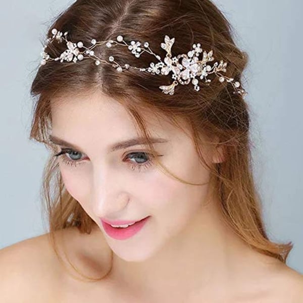 Buy Cathercing Bohemian Women Wedding Headband Bridal For Hair Accessories  Bride Flower Girl Clips Pins Headpiece Floral Piece Party Prom – Silver  Online in UAE | Sharaf DG