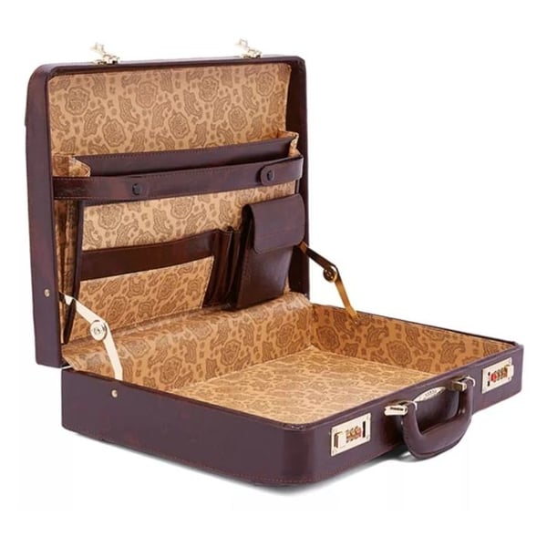 Milano Italy Attache Case Burgundy 18inch KH-2008-18 Milano Italy Attache Case Burgundy 18inch KH-2008-18