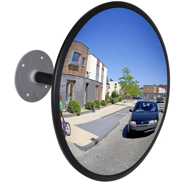 vidaXL Convex Traffic Mirror Acrylic Black 30 cm Indoor vidaXL Convex Traffic Mirror Acrylic Black 30 cm Indoor