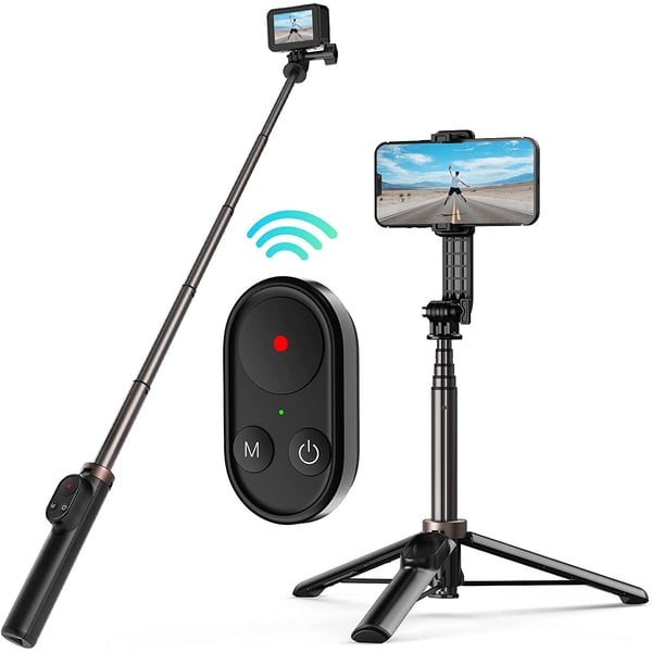 TELESIN Wireless Remote Control Selfie Stick for GoPro HERO10 HERO9 GoPro Max