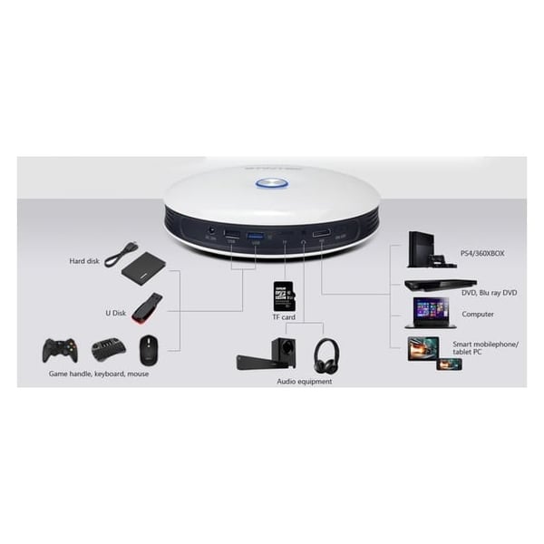 OJI SAP24 Portable DLP LED Smart Android Projector OJI SAP24 Portable DLP LED Smart Android Projector
