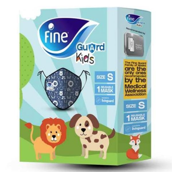 Fine Face Mask Guard Comfort Kids Blue/Green Small