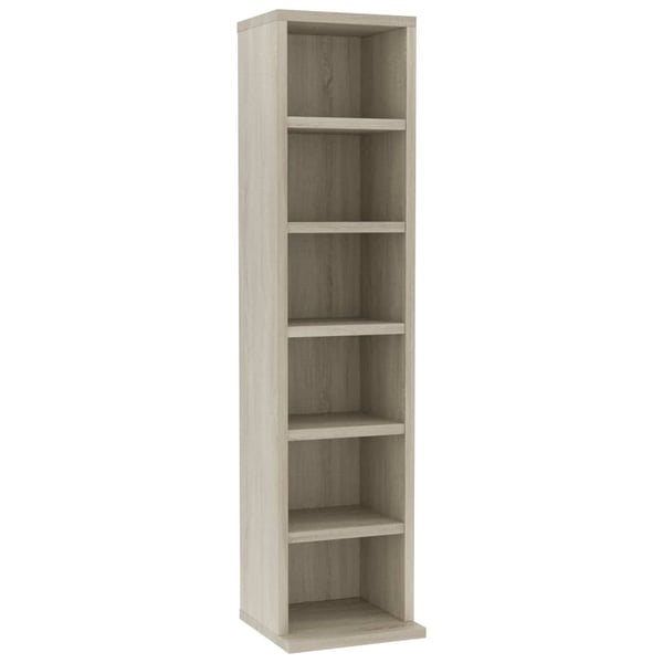 Vidaxl Cd Cabinet Sonoma Oak 21x20x88 Cm Engineered Wood