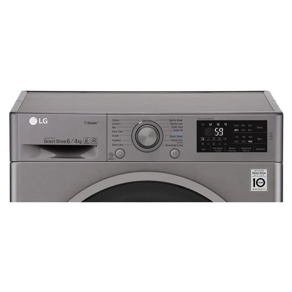 LG Front Load Washer Dryer 6Kg Washer & 4Kg Dryer 6motion DD Inverter Direct Drive Smart Diagnosis F2J6NMP8S LG Front Load Washer Dryer 6Kg Washer & 4Kg Dryer 6motion DD Inverter Direct Drive Smart Diagnosis F2J6NMP8S