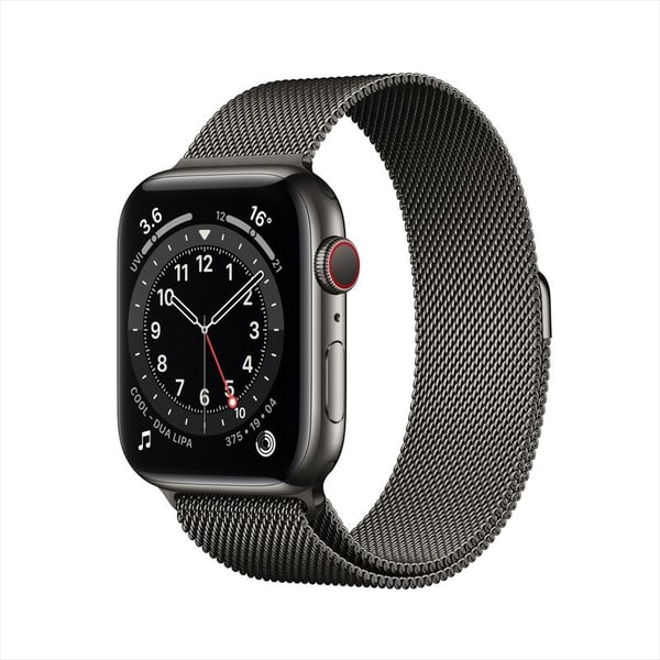 Apple Watch Series 6 GPS+Cellular 44mm Graphite Stainless Steel Case with Graphite Milanese Loop