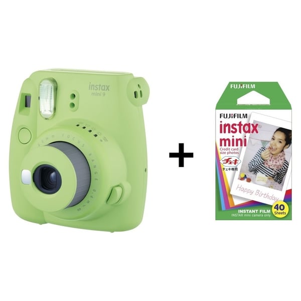 Fujifilm Instax Mini 9 Instant Film Camera Lime Green + 40 sheets