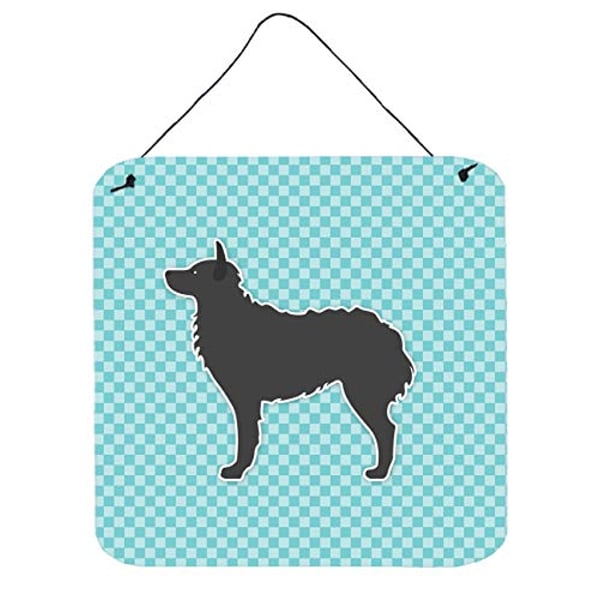 Caroline's Treasures Bb3721Ds66 Croatian Sheepdog Checkerboard Blue Wall Or Door Hanging Prints, 6X6, Multicolor