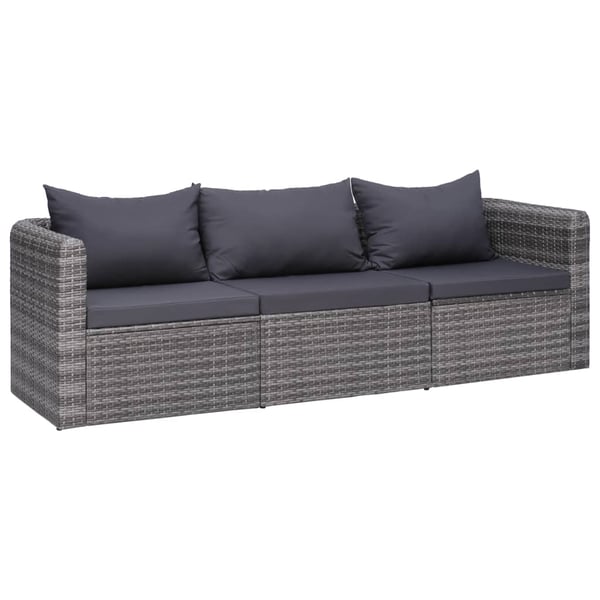 Rattan corner deals sofa black