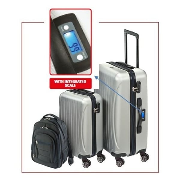 Princess Travellers LAS VEGAS Luggage Trolley Bag With Built in Scale Silver Set Of 3 Princess Travellers LAS VEGAS Luggage Trolley Bag With Built in Scale Silver Set Of 3