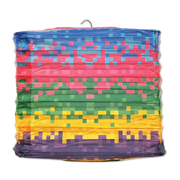 Beistle 8-Bit Square Paper Lantern, 8