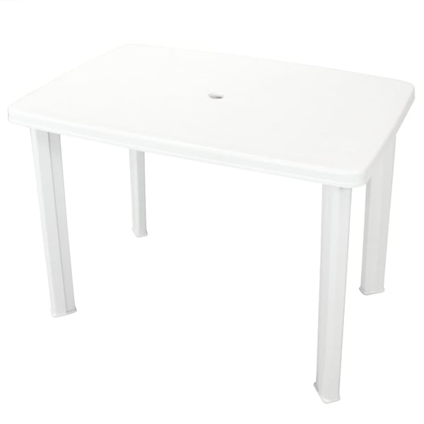 vidaXL Garden Table White 101x68x72 cm Plastic vidaXL Garden Table White 101x68x72 cm Plastic